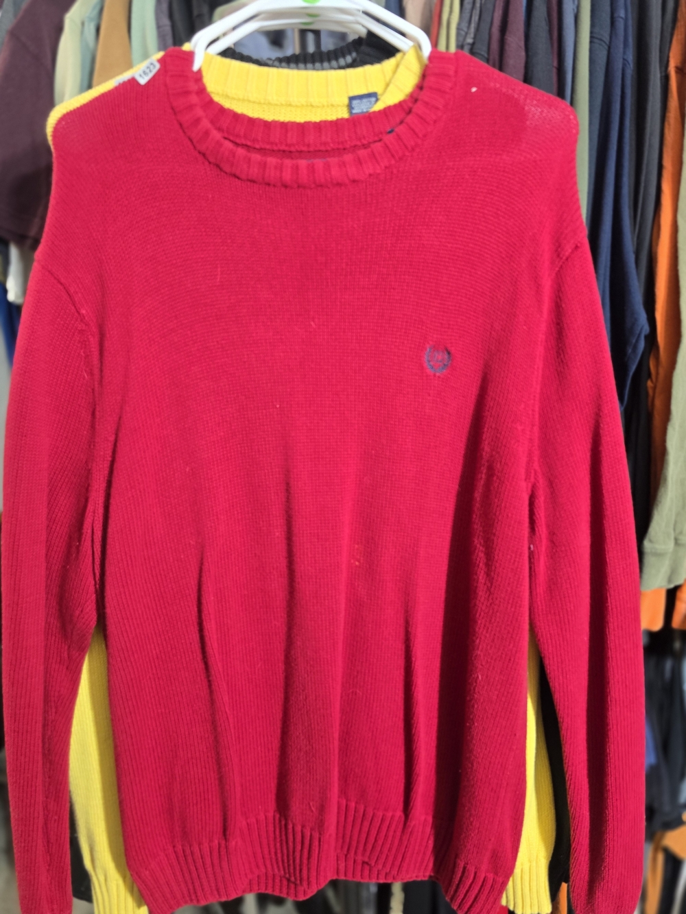 Chaps Men's Red Crewneck Sweater